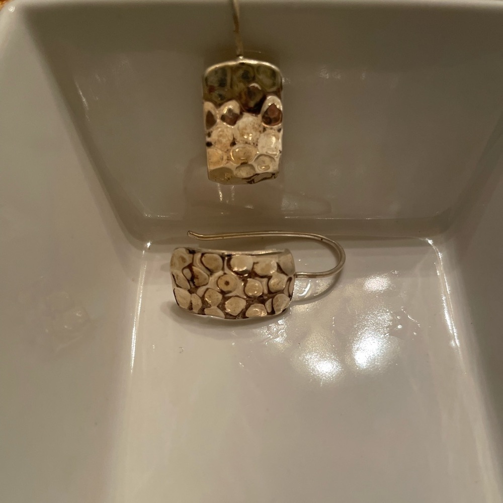 Silpada Silver Hammered Earrings
